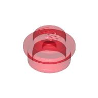 [New] Plate, Round 1 x 1 Straight Side, Trans-Red. /Lego. Parts. 4073